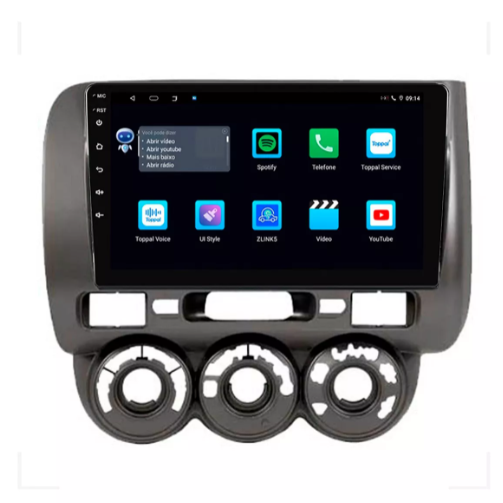 Multimidia Honda Fit 9p Android Octacore 4GB Carplay