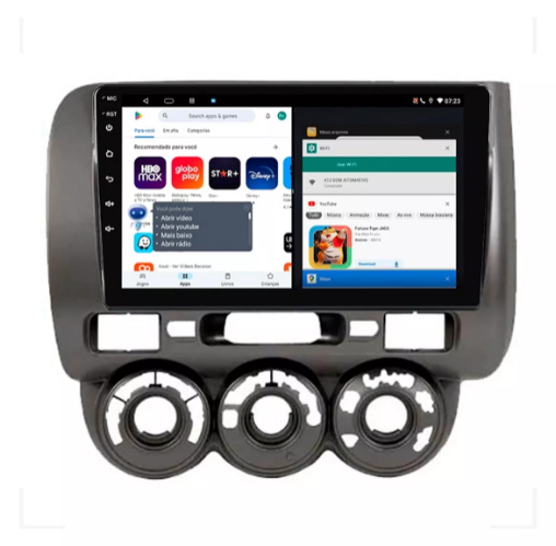 Multimidia Honda Fit 9p Android Octacore 4GB Carplay
