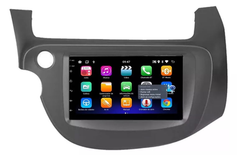 Multimidia Honda Fit G2 7p Android OctaCore 4gb Carplay Voz