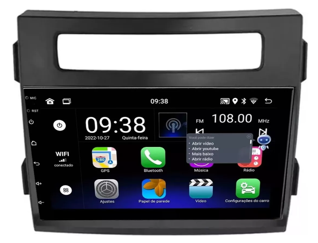 Multimidia Kia Soul 7p Android OctaCore 4gb Carplay Voz