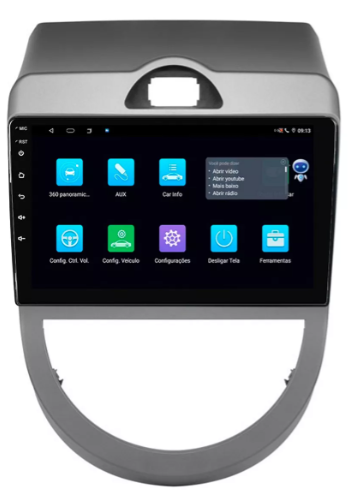 Multimidia Kia Soul 9p Android Octacore 4GB Carplay
