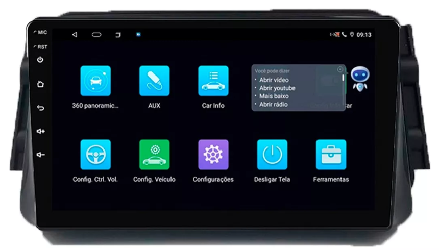 Multimidia Kicks 9p Android Octacore 6gb Carplay 4g