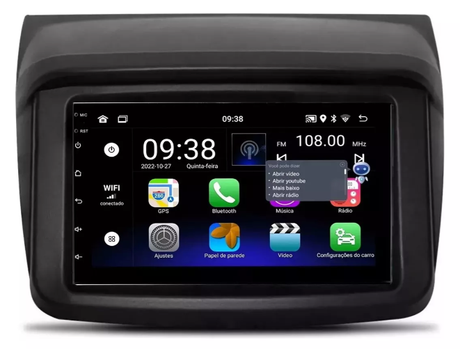 Multimidia L200 Triton 7p Android OctaCore 4gb Carplay Voz