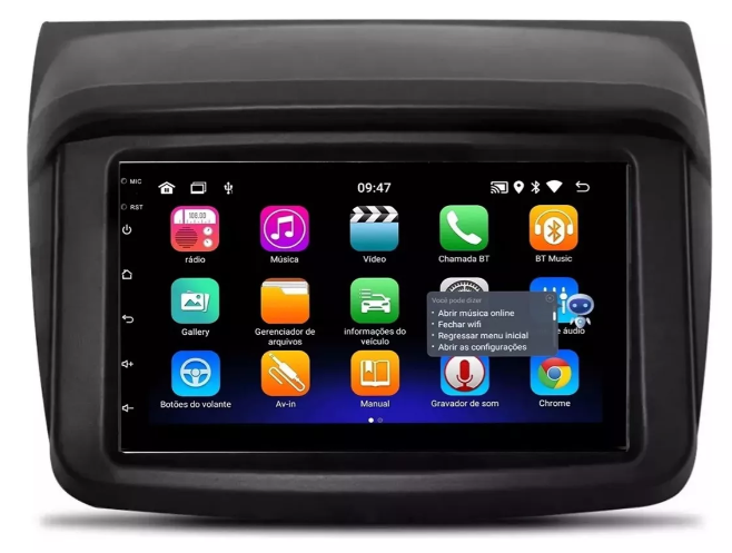Multimidia L200 Triton 7p Android OctaCore 4gb Carplay Voz
