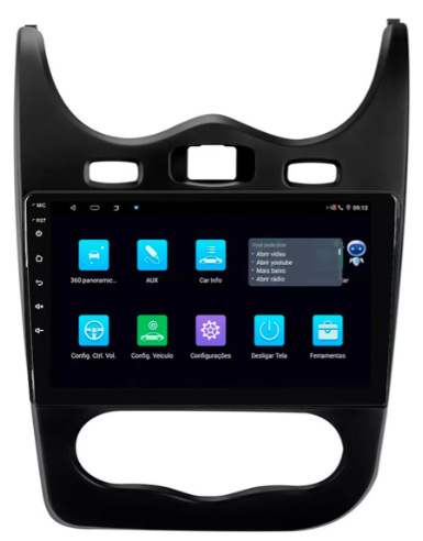 Multimidia Logan 9p Android Octacore 6gb Carplay 4g - COD 897
