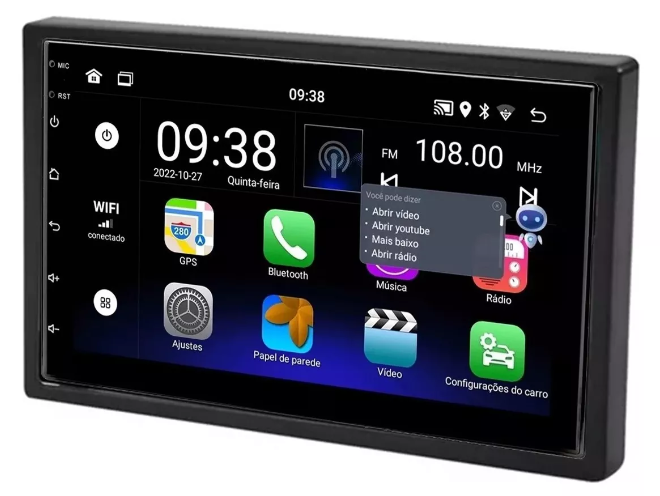 Multimidia March 7p Android OctaCore 4gb Carplay Voz