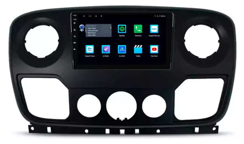 Multimidia Master 9p Android Octacore 6gb Carplay 4g