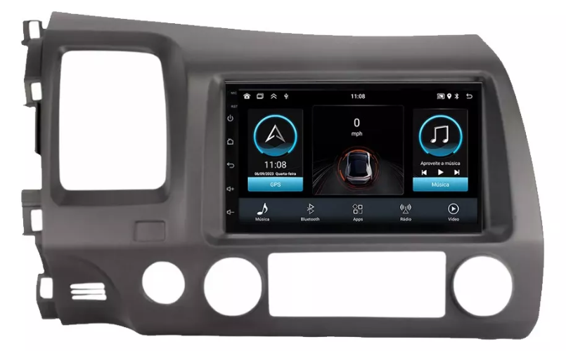 Multimidia New Civic 7p Android Quadcore 2gb Carplay