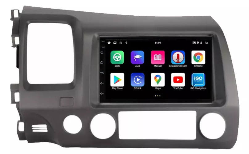 Multimidia New Civic 7p Android Quadcore 2gb Carplay