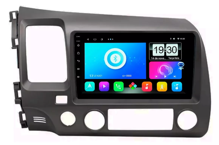 Multimidia New Civic 9p Android Octacore 4GB Carplay
