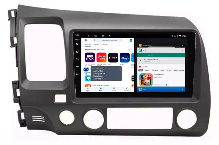 Multimidia New Civic 9p Android Octacore 4GB Carplay