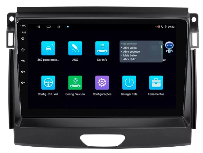 Multimidia New Ranger 9p Android Octacore 6gb Carplay 4g