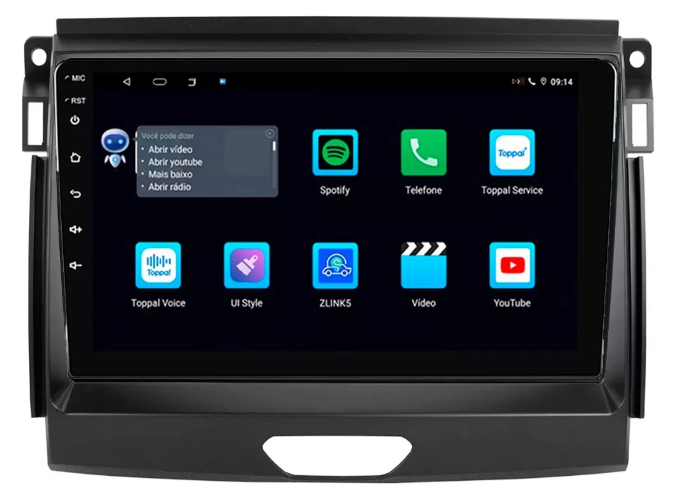 Multimidia New Ranger 9p Android Octacore 6gb Carplay 4g