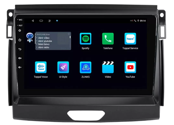 Multimidia New Ranger 9p Android Quadcore 2gb Carplay