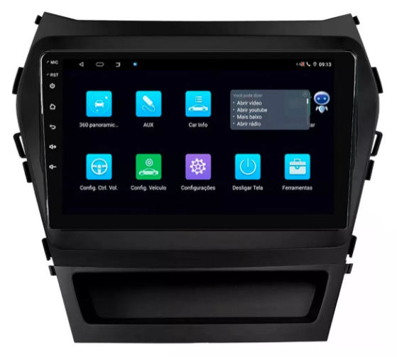 Multimidia New Santa Fe 9p Android Octacore 4GB Carplay