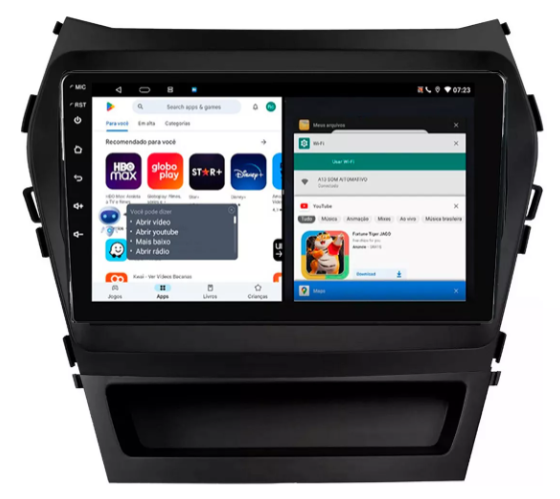 Multimidia New Santa Fe 9p Android Octacore 4GB Carplay