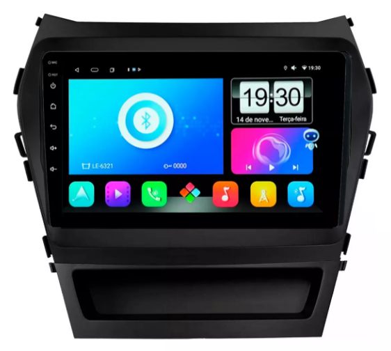 Multimidia New Santa Fe 9p Android Quadcore 2gb Carplay