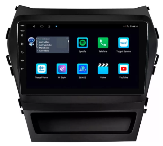Multimidia New Santa Fe 9p Android Quadcore 2gb Carplay