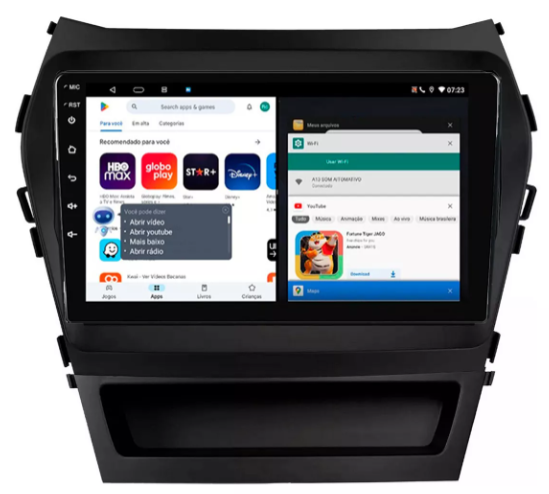 Multimidia New Santa Fe 9p Android Quadcore 2gb Carplay