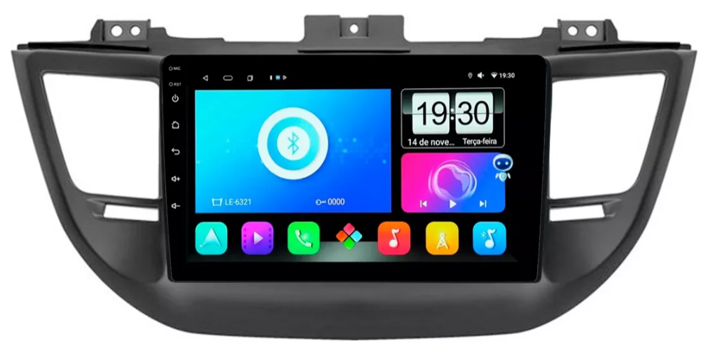 Multimidia New Tucson 9p Android Octacore 4GB Carplay