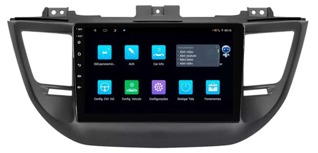 Multimidia New Tucson 9p Android Octacore 4GB Carplay