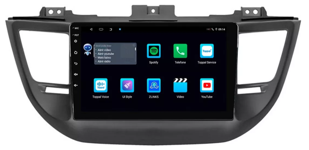 Multimidia New Tucson 9p Android Octacore 4GB Carplay