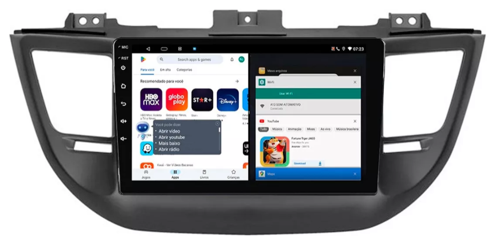 Multimidia New Tucson 9p Android Octacore 4GB Carplay