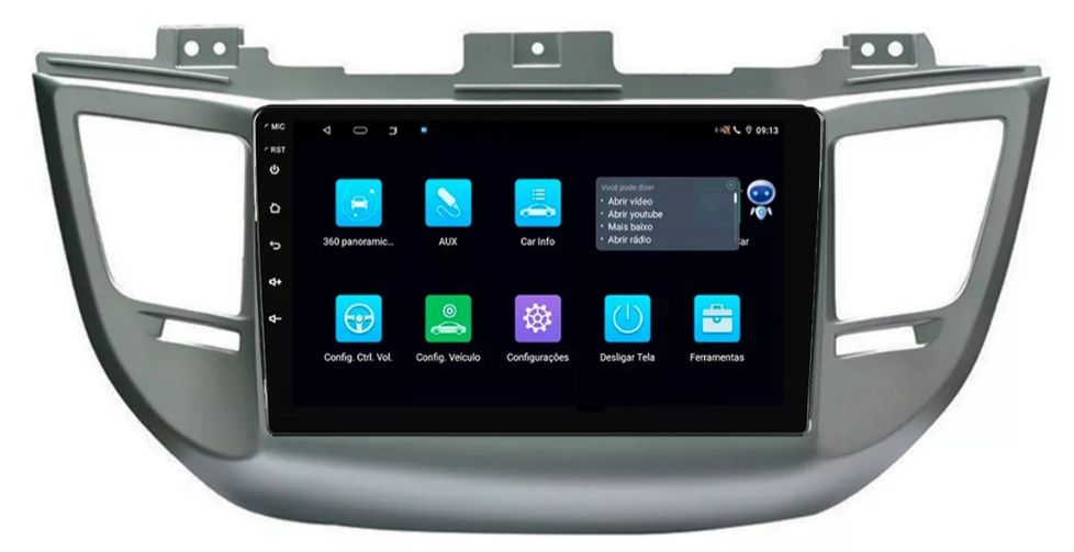 Multimidia New Tucson 9p Android Octacore 6gb Carplay 4g