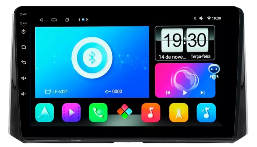Multimidia Novo Corolla 9p Android Octacore 4GBCarplay