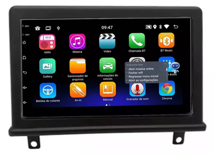 Multimidia Novo Creta 7p Android OctaCore 4gb Carplay Voz