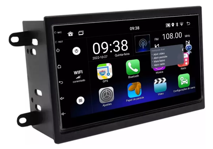 Multimidia Onix Lt Ltz 7p Android OctaCore 4gb Carplay Voz