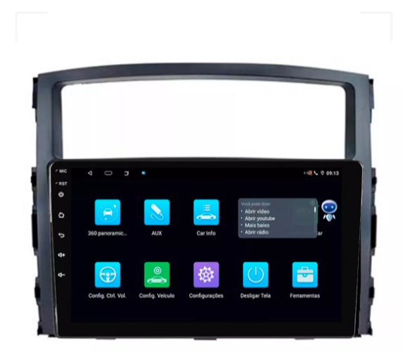 Multimidia Pajero Full 9p Android Octacore 4GB  Carplay