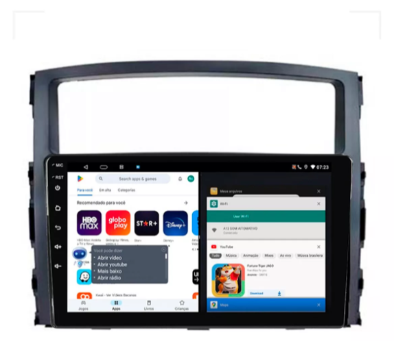 Multimidia Pajero Full 9p Android Octacore 4GB  Carplay