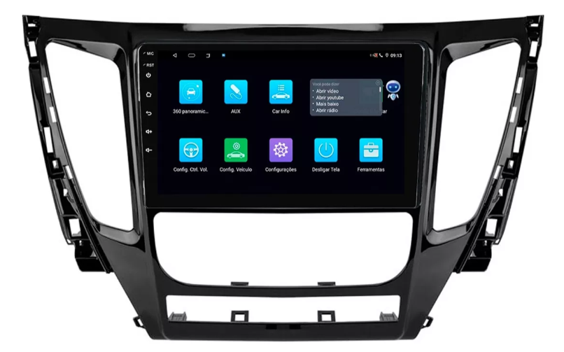 Multimidia Pajero Sport 9p Android Octacore 4GB Carplay