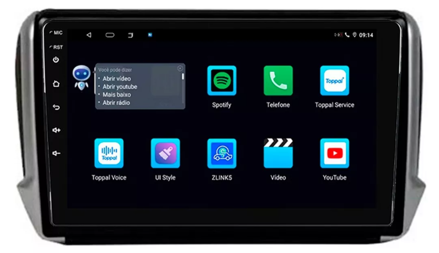 Multimidia Peugeot 2008 9p Android Octacore 4GB Carplay