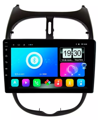 Multimidia Peugeot 206 9p Android Octacore 4GB Carplay