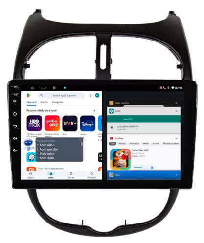 Multimidia Peugeot 206 9p Android Octacore 6gb Carplay 4g