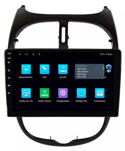 Multimidia Peugeot 206 9p Android Quadcore 2gb Carplay