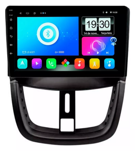 Multimidia Peugeot 207 9p Android Octacore 4GB Carplay