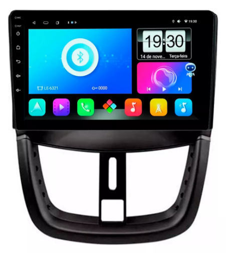 Multimidia Peugeot 207 9p Android Octacore 6gb Carplay 4g