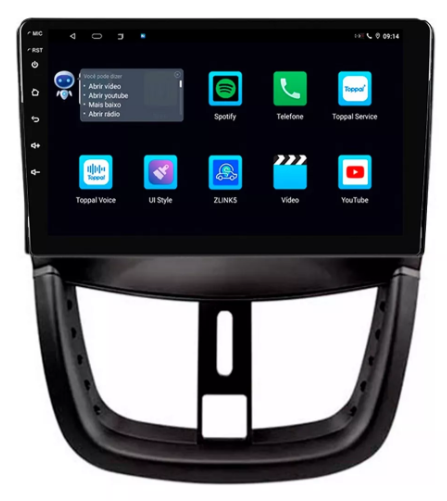 Multimidia Peugeot 207 9p Android Octacore 6gb Carplay 4g