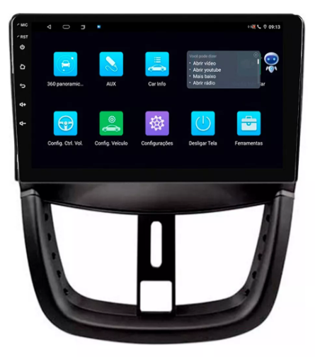 Multimidia Peugeot 207 9p Android Quadcore 2gb Carplay