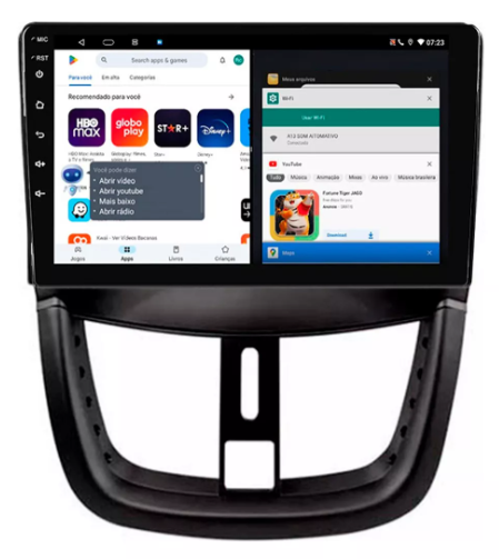 Multimidia Peugeot 207 9p Android Quadcore 2gb Carplay