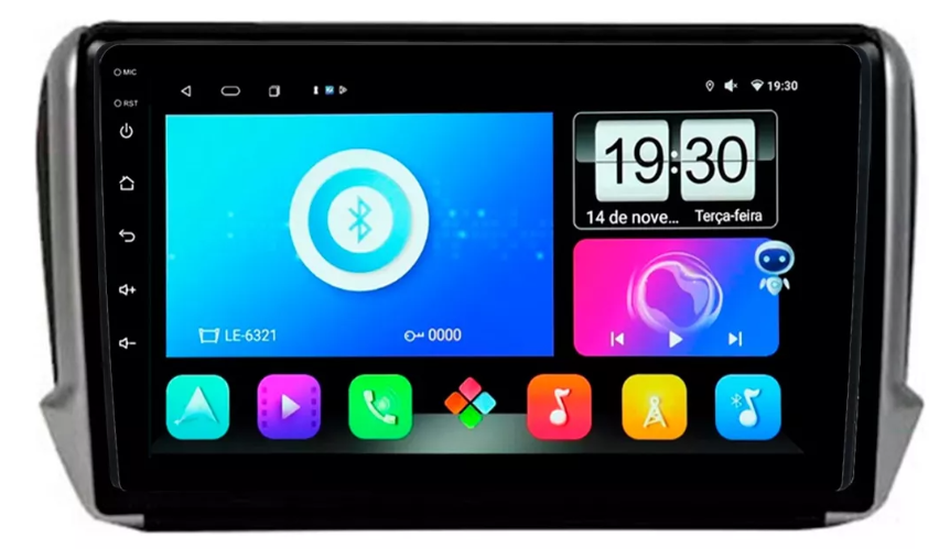 Multimidia Peugeot 208 9p Android Quadcore 2gb Carplay
