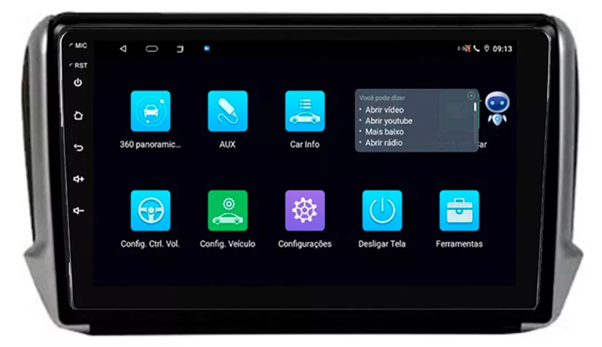 Multimidia Peugeot 208 9p Android Quadcore 2gb Carplay