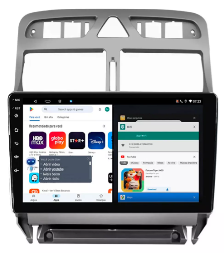 Multimidia Peugeot 307 9p Android 2gb Carplay