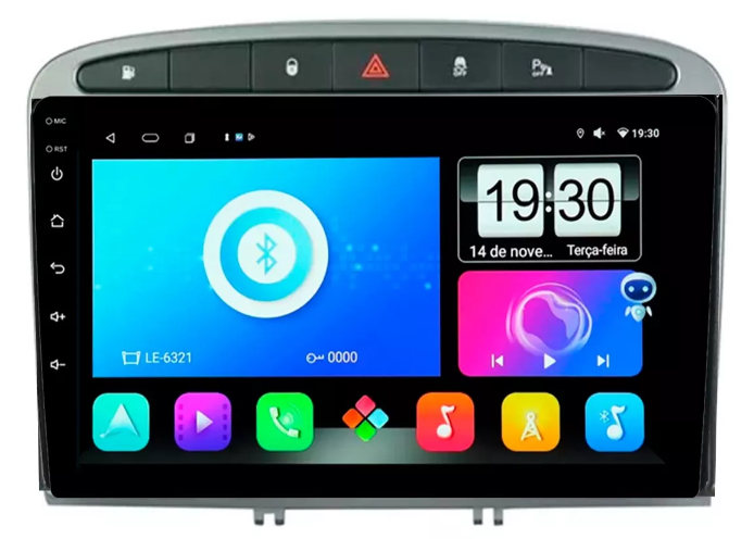 Multimidia Peugeot 308 9p Android Octacore 4GB Carplay
