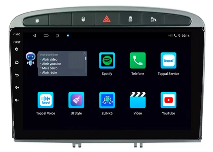 Multimidia Peugeot 308 9p Android Quadcore 2gb Carplay