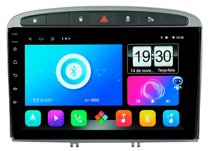 Multimidia Peugeot 408 9p Android Octacore 6gb Carplay 4g