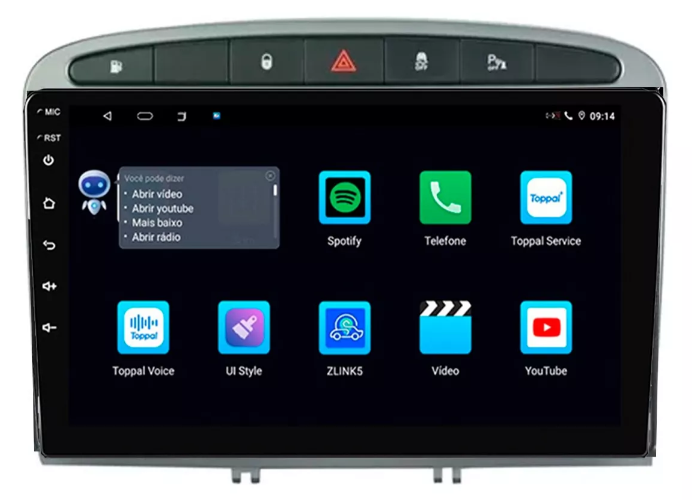 Multimidia Peugeot 408 9p Android Octacore 6gb Carplay 4g